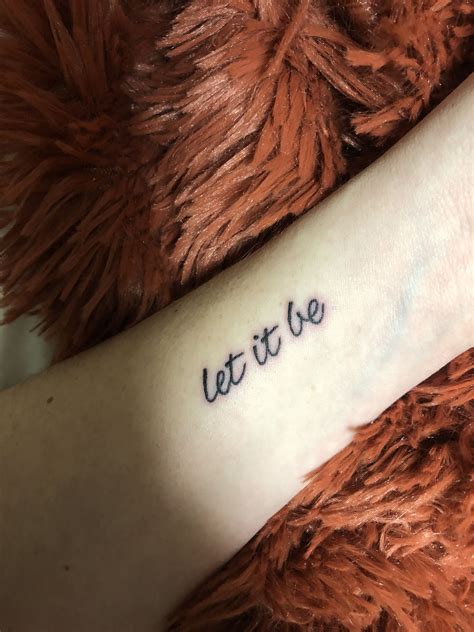 tatuaje let it be|92+ Let It Be Tattoos You Need To See!